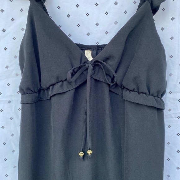 Kingston Grey Juniors Ruffle Empire Waist Maxi Day Dress Color Black Size S - Picture 4 of 14